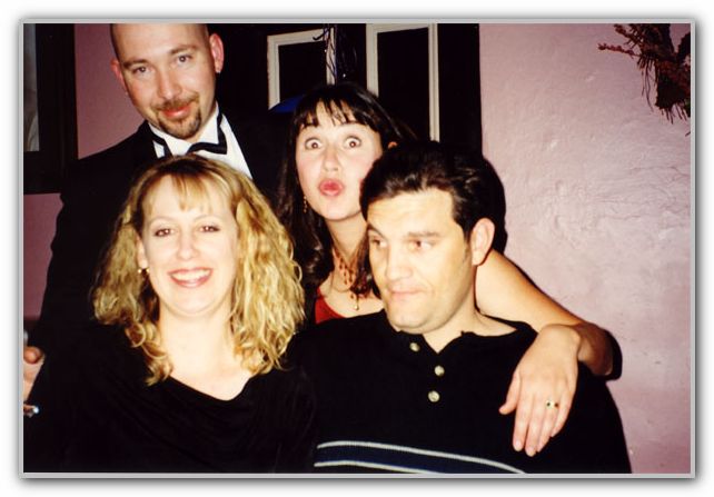 DJ SJ with friends Dave & Nene at Susans suprise bday party June 5th 1999 in york